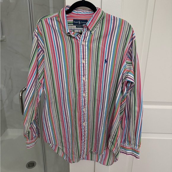 Ralph Lauren Striped Button Down Top - Picture 1 of 8